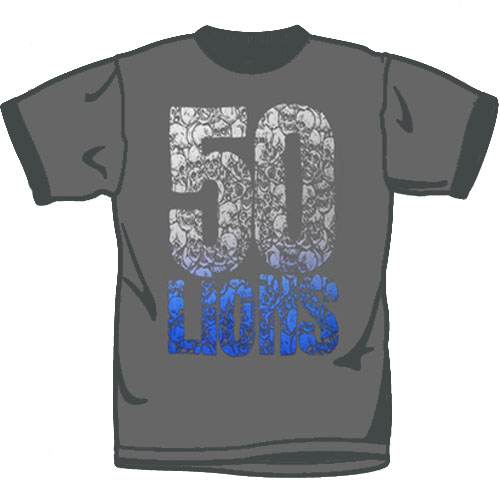 50 Lions "Grey Skull Logo" T Shirt